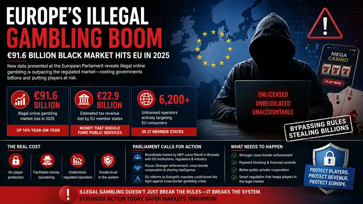 Europe's Black Market Gambling Boom Hits €91.6 Billion